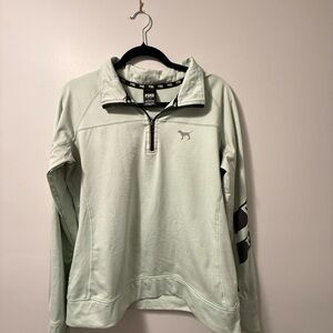 PINK Victoria's Secret Mint Green Quarter-Zip Sweatshirt